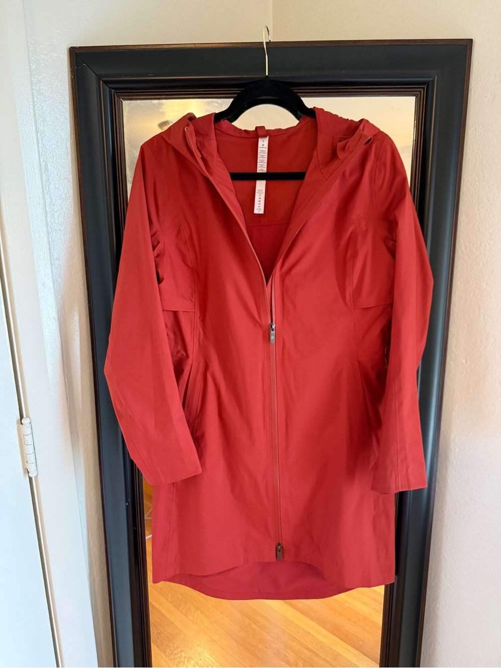 lululemon athletica Red Hooded Lightweight Coat